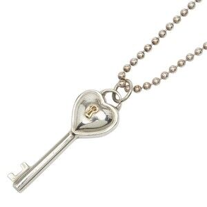 Tiffany Heart Key Motif Necklace Silver Co